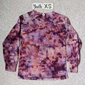 New Reverse Tiedye Unisex Youth Long Sleeve Shirt